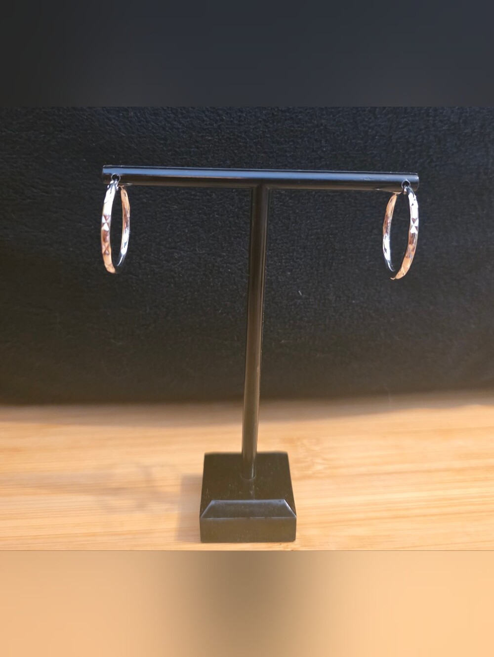 Lia Sophia "TRENDCAST" Silver Textured Hoop Earrings
